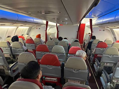 AirAsia X Airbus A330 economy cabin with high-density seating