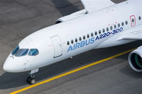Airbus A220-500 concept rendering on airport apron