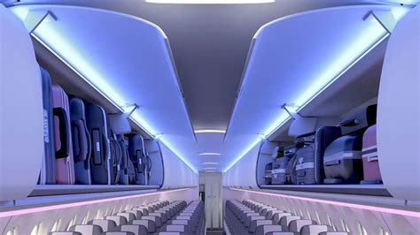 Airbus A220 Airspace cabin concept with XL overhead bins