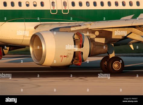 Airbus A320 with CFM56-5B engine taxiing at Paris Charles de Gaulle Airport