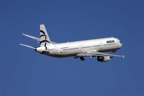 Airbus A321 commercial airliner climbing after takeoff narrowbody jet