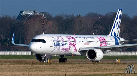 Airbus A321XLR in American Airlines livery during test flight