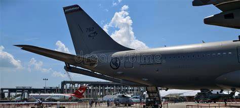 Airbus A330-900 tail section undergoing quality inspection in Toulouse