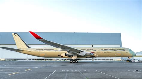 Airbus A350-1000 in Qantas Project Sunrise livery during test operations