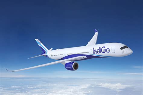 airbus a350 aircraft in indigo colors for future intercontinental routes