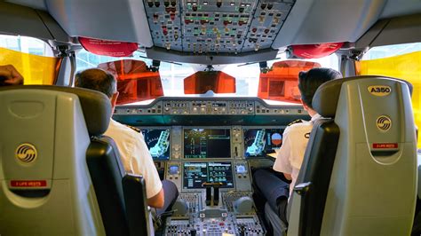 Airbus A350 avionics bay beneath cockpit with server-like electronic racks