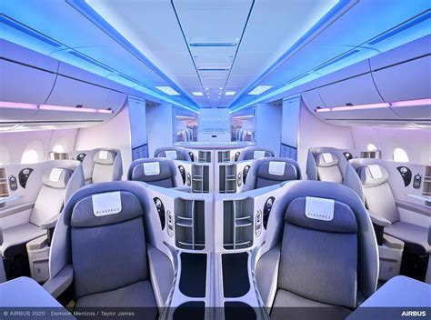 Airbus A350 cabin interior quiet seating