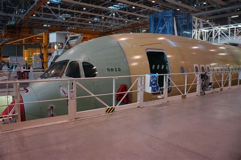 Airbus A350 final assembly line inside Toulouse manufacturing facility