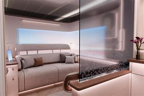 Airbus A350 futuristic cabin concept lighting connectivity next generation design