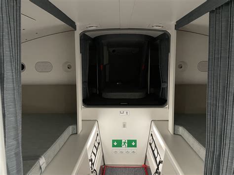 Airbus A350 galley area crew rest access door