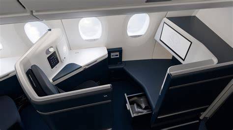 Airbus A350 premium business class 1-2-1 suites with direct aisle access and fully flat beds