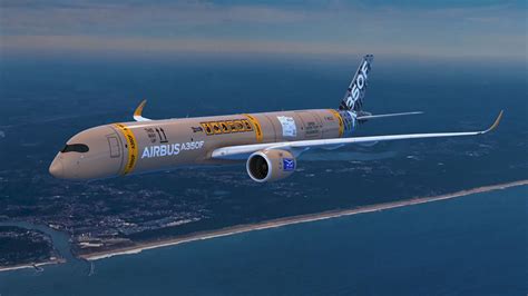 Airbus A350F freighter concept in cargo airline livery on runway