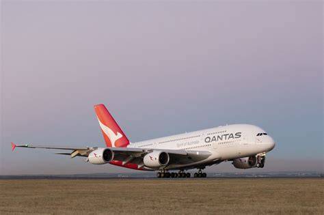 Airbus A380 aircraft at Melbourne Airport international terminal