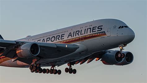 Airbus A380 arriving at Sydney Kingsford Smith Airport