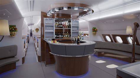 Airbus A380 crown area upper deck staircase interior design