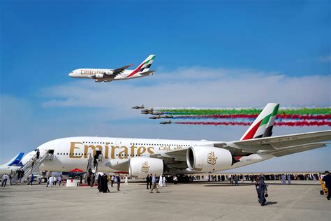 Airbus A380 on display at the 2021 Dubai Airshow