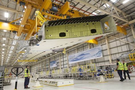 airbus broughton wing plant north wales aerial view