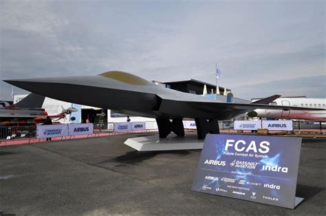 airbus defence NGF mock-up with german swedish flags in background