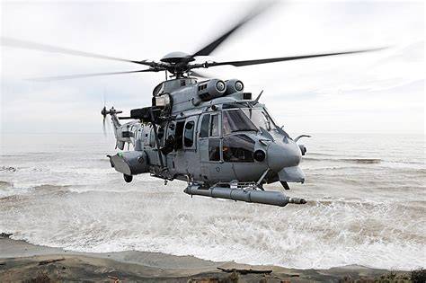 Airbus H225M Caracal military special operations helicopter in flight