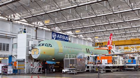 Airbus production facility in Toulouse with A330s in final assembly