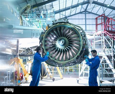aircraft engineers working on cargo jet maintenance western global