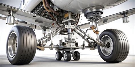 aircraft landing gear squat switch sensor mounted on strut close detail