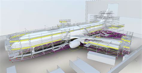 aircraft paint hangar with multi-step coating process, Toulouse France