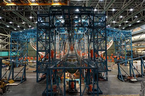 aircraft wing flex test during structural certification bending dramatically upward