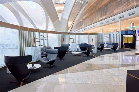airline employees waiting at airport lounge for non revenue standby flight