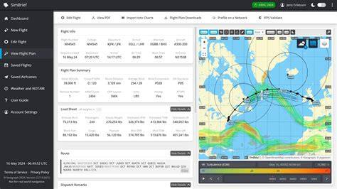 airline flight dispatcher calculating aircraft fuel load with flight planning screens