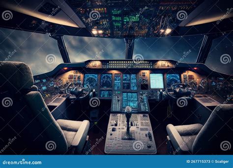 airline pilot cockpit during cruise flight with autopilot instruments visible