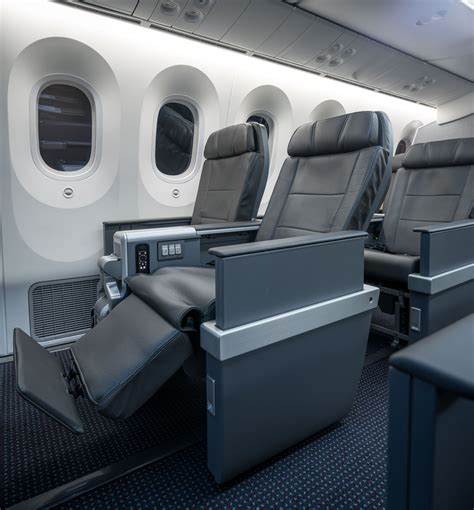 airplane economy seat footrest extended passenger comfort long haul