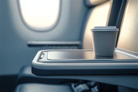 airplane tray table hot tea cup turbulence safety concern close-up