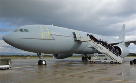 AirTanker Voyager at civilian airport during charter operations