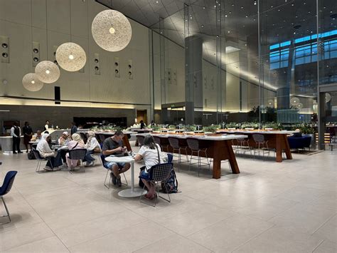 Al Mourjan business lounge interior dining area Doha airport