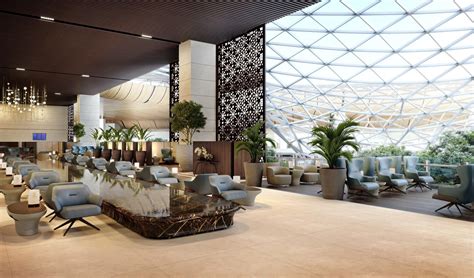 Al Mourjan Garden Lounge Doha interior greenery seating Qatar Airways premium lounge