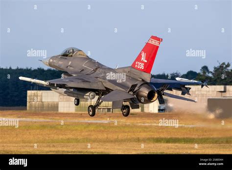 Alabama Air National Guard F-16C Fighting Falcon taking off from MGM