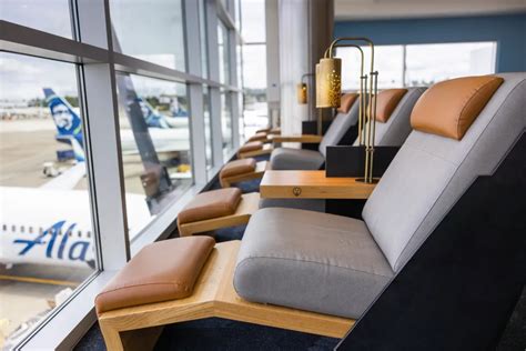 alaska lounge sea view runway barista station