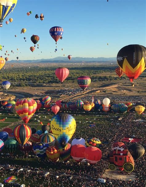 albuquerque hot air balloon fiesta in fall desert backdrop near msp flight route