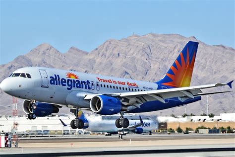 Allegiant Air Airbus A320 at a secondary airport
