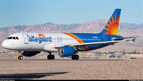 Allegiant Air Airbus A320 family aircraft at Las Vegas airport leisure route
