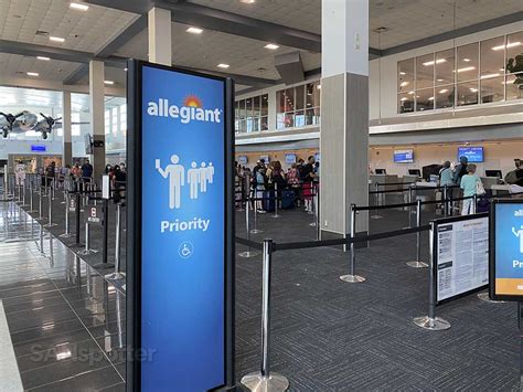 Allegiant Air check-in area at Philadelphia International Airport