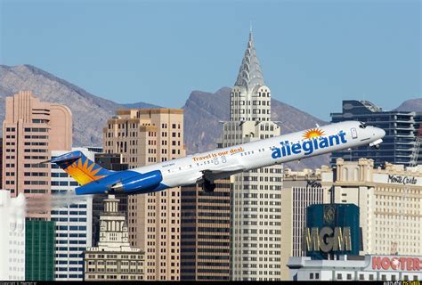 Allegiant aircraft taking off from Las Vegas, highlighting market expansion
