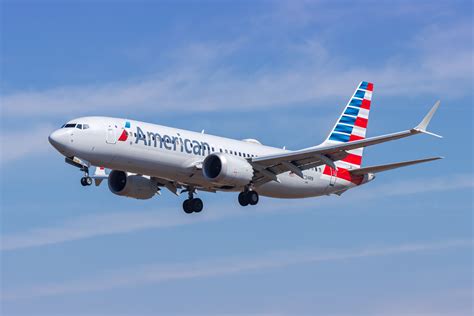 American Airlines Boeing 737 MAX 8 taxiing at Dallas Fort Worth International Airport