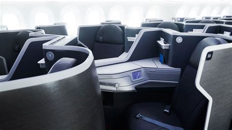 American Airlines Boeing 787-9 business class cabin showing staggered seating and aisle access