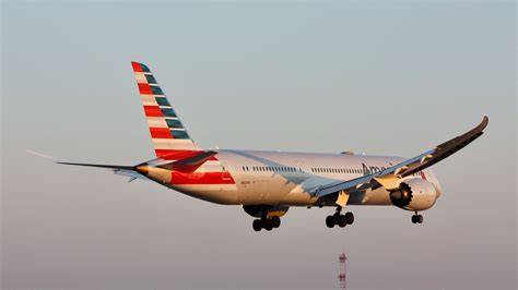 American Airlines Boeing widebody fleet at Dallas Fort Worth airport with Boeing 787-10 concept route