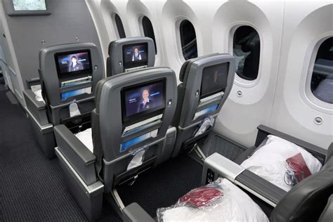 American Airlines economy cabin 4K seatback entertainment screens