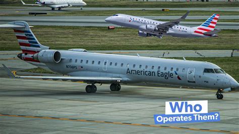 american airlines mainline vs american eagle regional aircraft side by side at airport apron