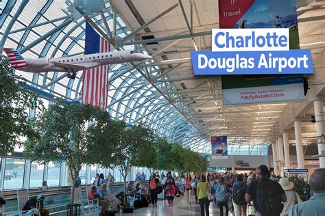 American Airlines tail fins at Charlotte Douglas International Airport, the airline’s current North Carolina hub