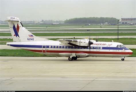 American Eagle ATR 42 preparing for departure at Chicago O’Hare in 1990s